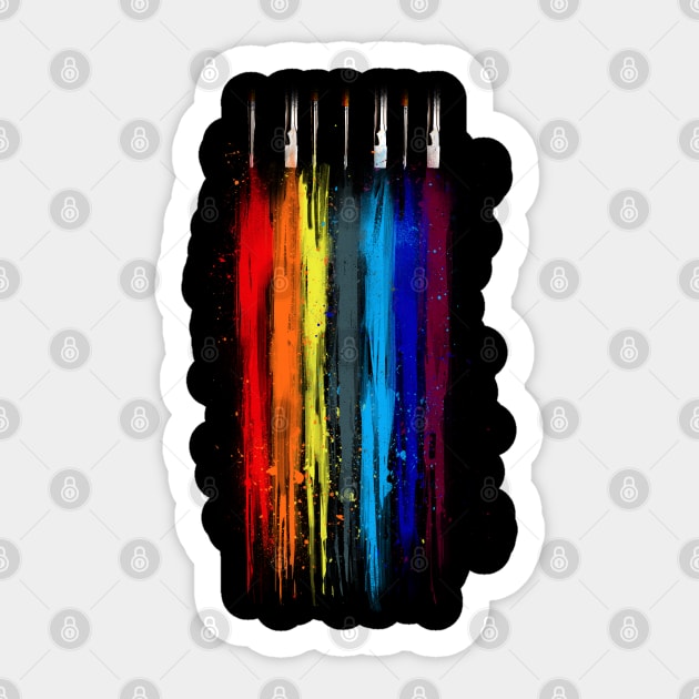 Paint abstract Sticker by barmalisiRTB